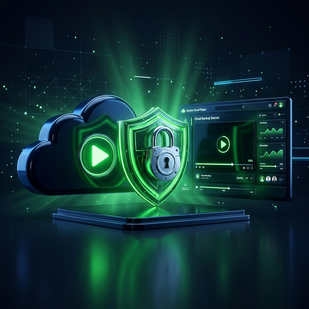 Secure Drive 3D Illustration